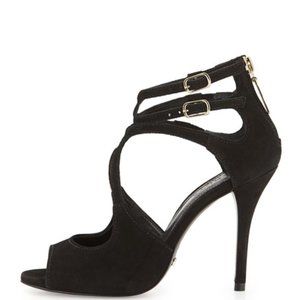 💜 SCHUTZ 💜 sizes 6.5 NEW Black Suede Heels